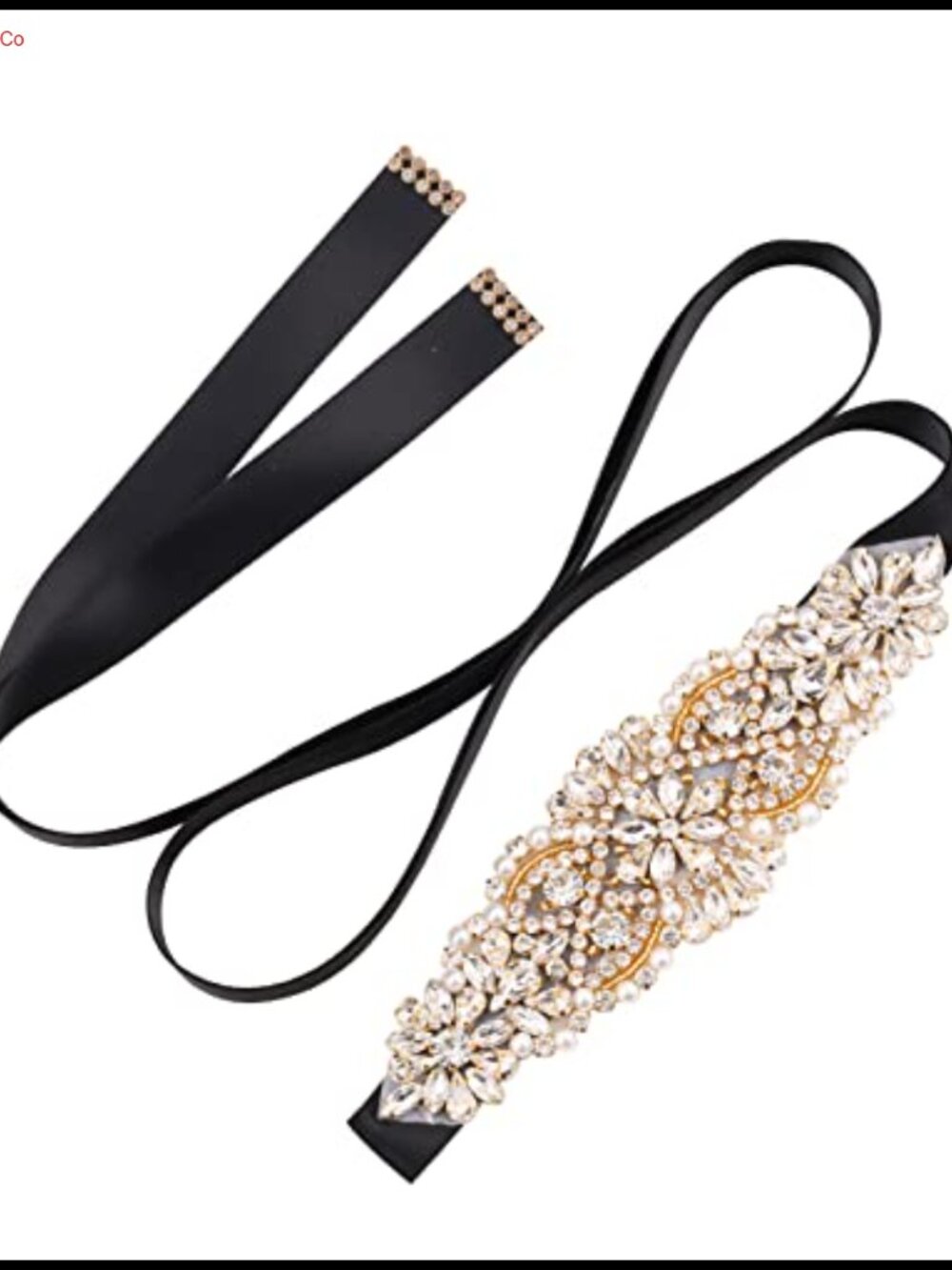 Handmade Crystal Pearl Rhinestone Bridal Belt Satin Ribbon Wedding Dress Sash